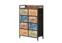 Mondeer Kommode Schubladenschrank mit 8 Blumenstoff Schubladen aus Vliesstoff, mit Metallrahmen Bild 2
