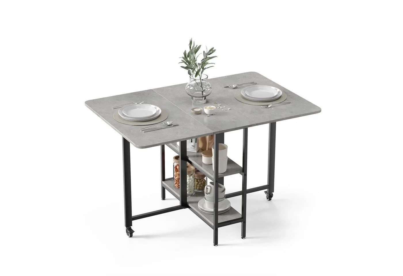 Mondeer Klappbarer Esstisch 120cm Metallgestell - Bild 3