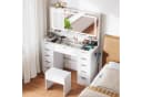 Mondeer Schminktisch-Set mit Hocker, LED & 11 Schubladen Bild 1