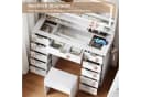 Mondeer Schminktisch-Set mit Hocker, LED & 11 Schubladen Bild 5