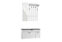 Mondeer Garderoben-Set (2-St) mit Schuhbank, Garderobenpaneel mit Spiegel und 5 Haken Bild 2