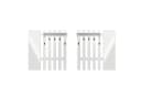 Mondeer Garderoben-Set (2-St) mit Schuhbank, Garderobenpaneel mit Spiegel und 5 Haken Bild 4