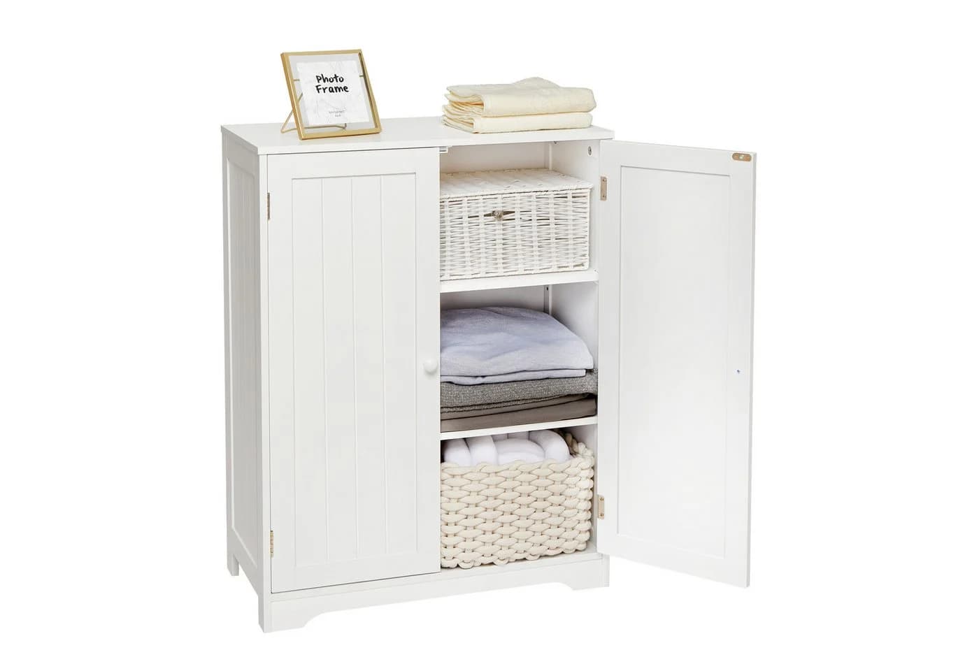 Mondeer Badkommode Badezimmerschrank Weiß - Bild 3