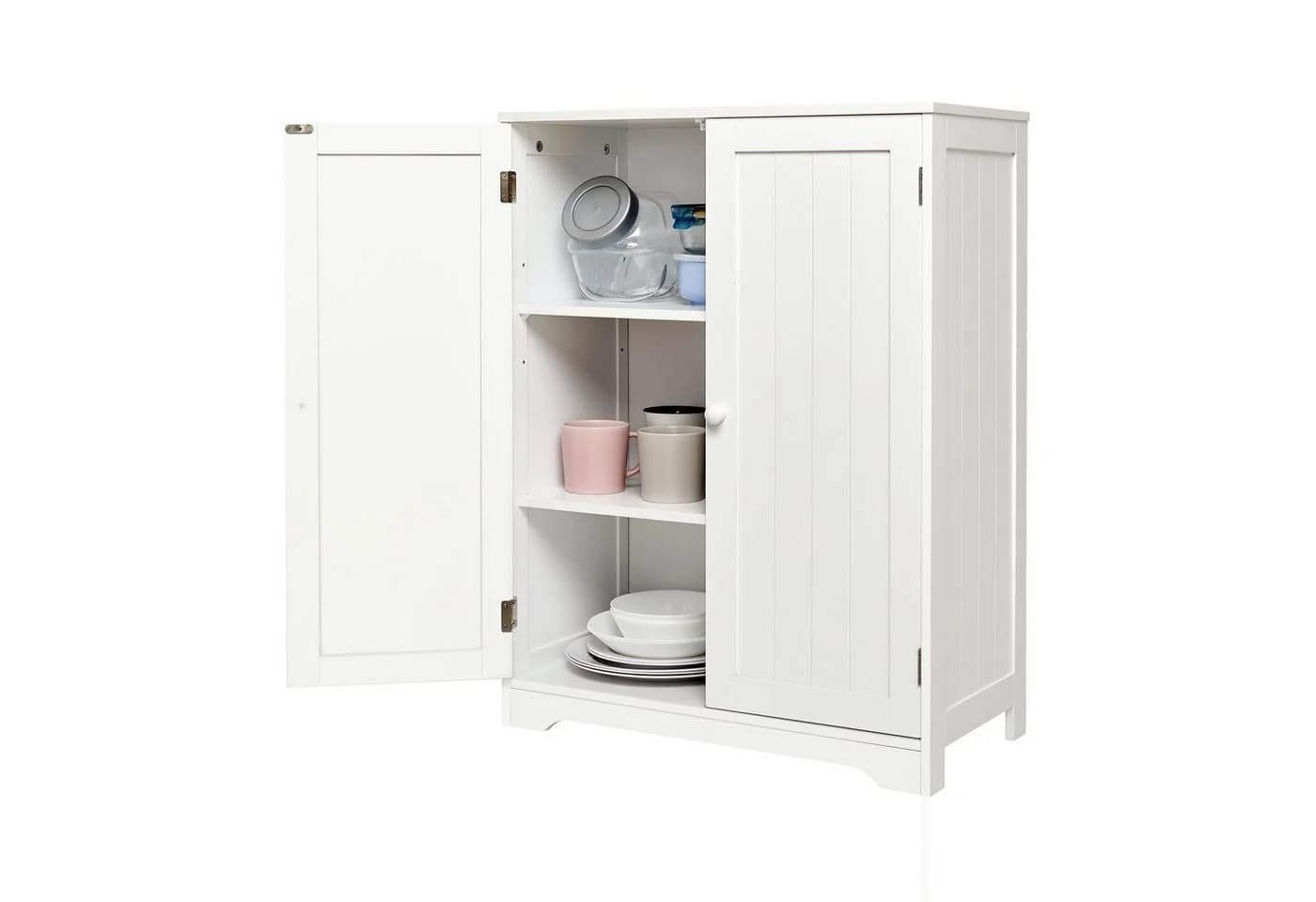 Mondeer Badkommode Badezimmerschrank Weiß - Bild 5