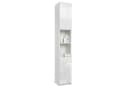 Mondeer Hochschrank Badschrank Weiß 2 Hochglanz Türen Bild 3
