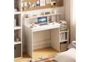 Mondeer Schreibtisch Computertisch mit Monitorhalterung 110x48x93 cm Weiß Bild 1
