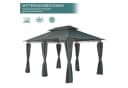 Mondeer Gartenpavillon 3x4m mit Seitenteilen und Metallrahmen Bild 4