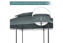 Mondeer Gartenpavillon 3x4m mit Seitenteilen und Metallrahmen Bild 5