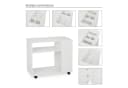 Mondeer Aktenschrank Mobiler Rollcontainer Weiß Bild 5