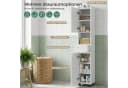 Mondeer Hochschrank Badezimmer Weiß Hochglanz Bild 4