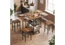 Mondeer Essgruppe Klapptisch-Set mit 4 Hockern Rustikales Braun Bild 1