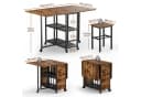 Mondeer Essgruppe Klapptisch-Set mit 4 Hockern Rustikales Braun Bild 5