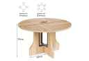 Mondeer Esstisch Rundtisch 120 cm Farmhouse Holzwerkstoff Bild 4