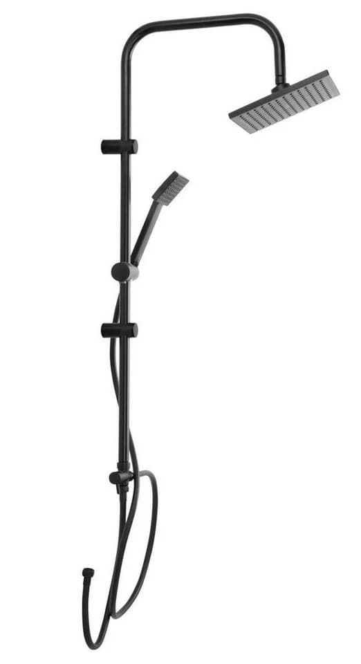 Spetebo Duscharmatur Set Regendusche Handbrause Schwarz - Bild 2