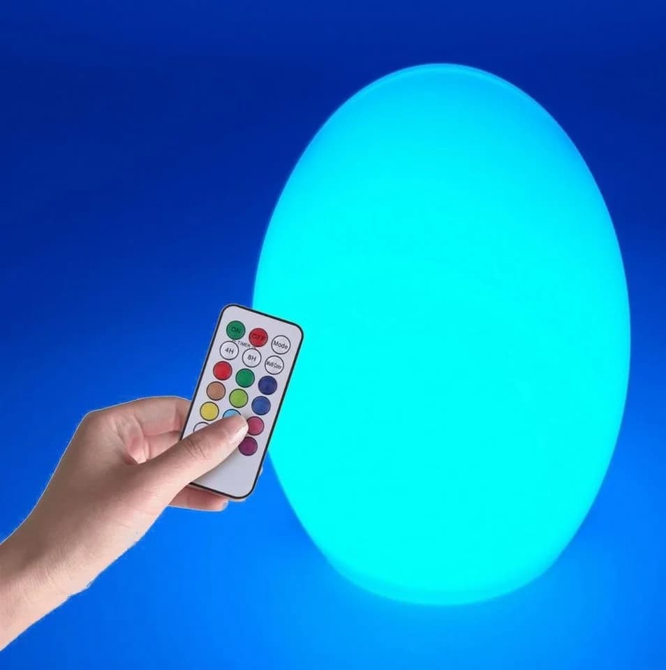 Spetebo LED Nachtlicht LED Leuchtball multi color mit Fernbedienung 19 cm, Farbwechsel, Dimmer, Multicolor - Bild 2