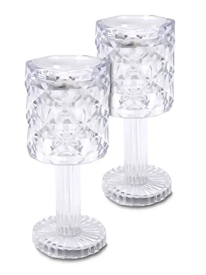 Spetebo LED Mini Tischleuchte Kristall Optik Warmweiß