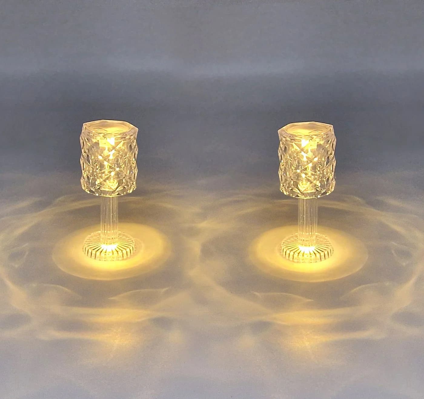 Spetebo LED Mini Tischleuchte Kristall Optik Warmweiß - Bild 2