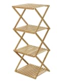 Spetebo Bambus Standregal Klappbar 4 Ablagen Natur Bild 2