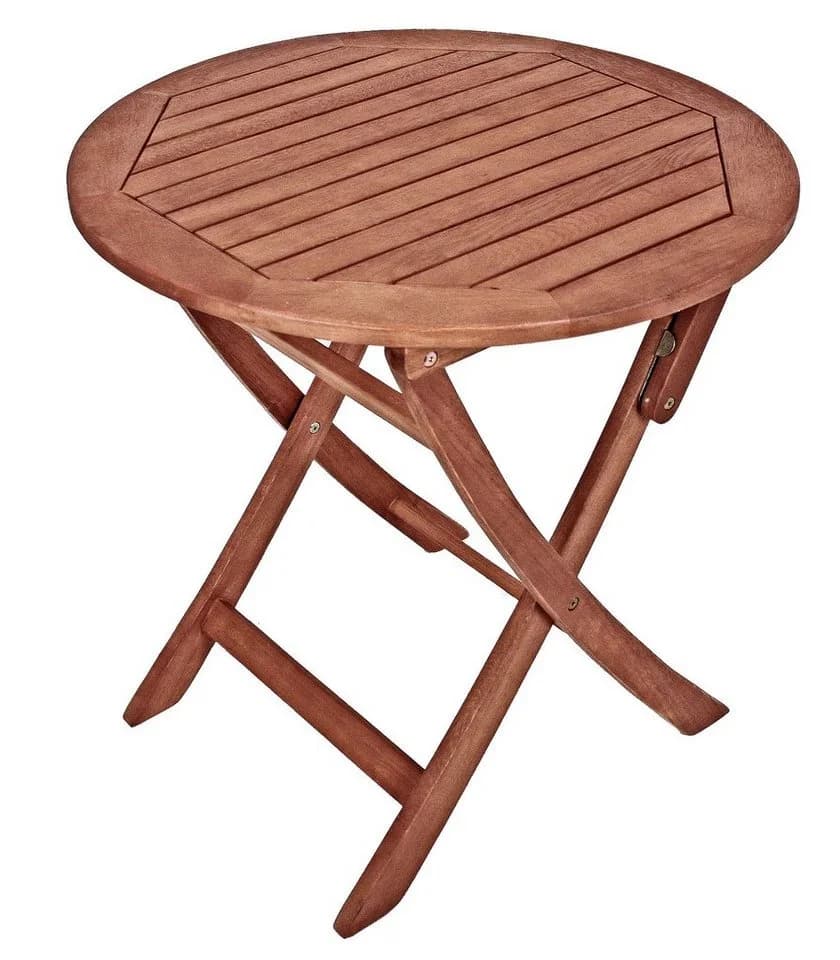 Spetebo Klapptisch Eukalyptus Rund Braun