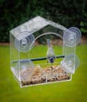 Spetebo Transparentes Fenster-Vogelhaus mit Saugnäpfen und Sitzstange Bild 4
