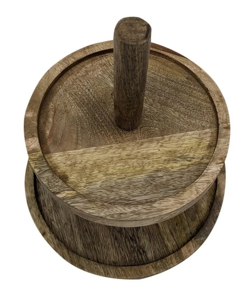 Spetebo Etagere Mangoholz 2 Ablagen Natur