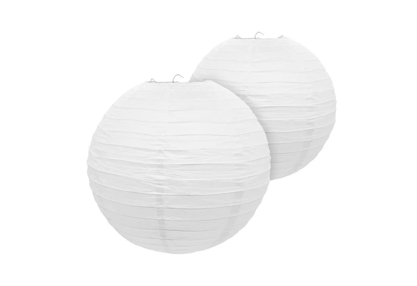 Spetebo Papierlaterne Weiß 2er Set Ø 25 cm Bamboo Style - Bild 2