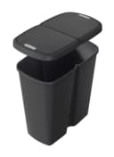 Spetebo Mülleimer Duo 45L Schwarz Kunststoff 2 Deckel Bild 3