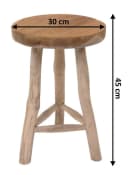 Spetebo Blumenhocker Teak 3 Beine Natur Massivholz Bild 1