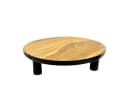 Spetebo Blumenhocker Teak Schwarz Mini Holz Pflanzenhocker Bild 2