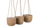 Spetebo Seegras Blumenampel Natur 3er Set Geflochtene Boho Chic Blumentöpfe Bild 1