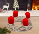 Spetebo Adventsleuchter Alu Adventskranz Silber Modern Bild 1