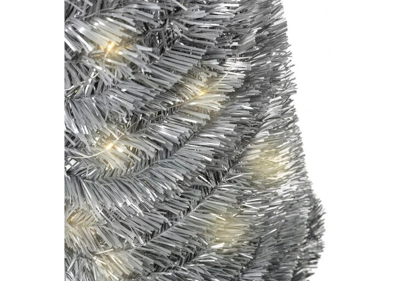 Spetebo Künstlicher Spiral-Weihnachtsbaum 150 cm Silber mit LED - Bild 5