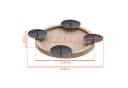 SPETEBO Adventskranz Holz 28 cm mit 4 Kerzentellern Bild 1
