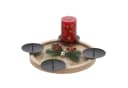 SPETEBO Adventskranz Holz 28 cm mit 4 Kerzentellern Bild 2