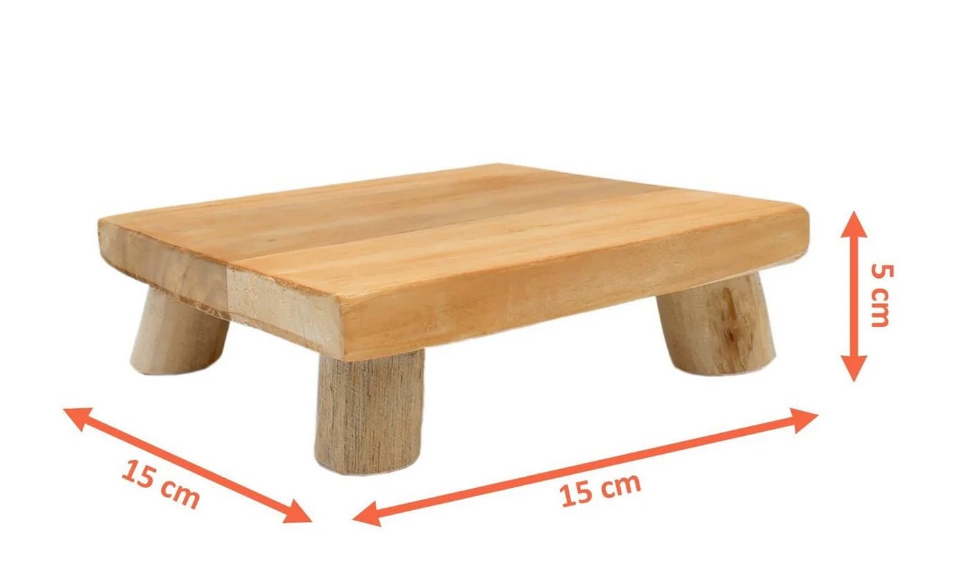 Spetebo Blumenständer Teak Natur Ecker - Bild 3