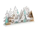 Spetebo LED Holz Winterlandschaft mit Glitzer 30 cm Bild 2