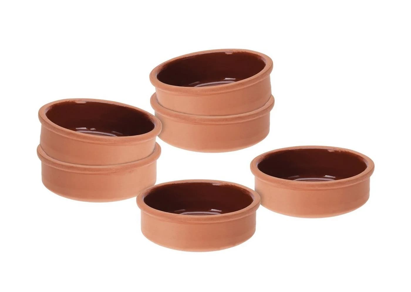 Spetebo Tapas Schalen 6er Set aus Ton 250 ml Terracotta - Bild 2