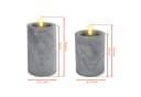 Spetebo LED Kerze in Beton Optik warm weiß mit Timer 2er Set Bild 1