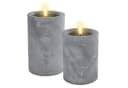 Spetebo LED Kerze in Beton Optik warm weiß mit Timer 2er Set Bild 2