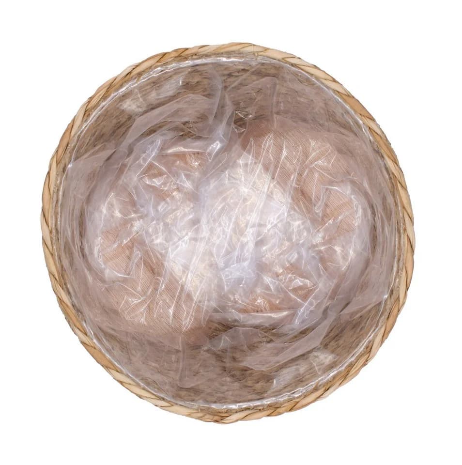 Spetebo Blumenständer aus Stroh mit Holzbeinen - Bild 3