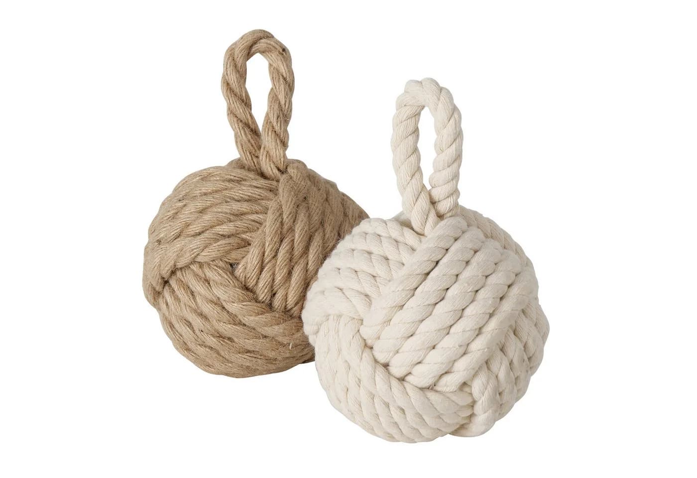 Spetebo Türstopper Jute Knoten 2er Set Creme Beige Maritim - Bild 2