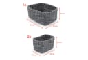 Spetebo Aufbewahrungskorb 3er Set Grau Papier-Rattan Bild 1