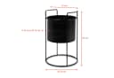 Spetebo Blumentopf Metall Schwarz mit Gestell Bild 1