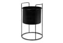 Spetebo Blumentopf Metall Schwarz mit Gestell Bild 2