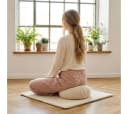 Sonodrum Meditationskissen Rund Zafu Buchweizenfüllung Beige Bild 3