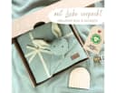DIKOS Babydecke 100% BIO Baumwolle Strickmuster Hasen Geschenkset Bild 1