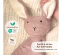 DIKOS Kuscheltuch SCHMUSE-Hase mit Söckchen 100% Bio-Baumwolle Bild 5