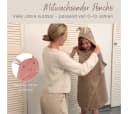 DIKOS Kapuzenhandtuch Badeponcho Baby Kinder Taupe/Altrosa, 100% Bio-Baumwolle Bild 1