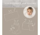 DIKOS Kapuzenhandtuch Badeponcho Baby Kinder Taupe/Altrosa, 100% Bio-Baumwolle Bild 3