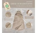 DIKOS Kapuzenhandtuch Badeponcho Baby Kinder Taupe/Altrosa, 100% Bio-Baumwolle Bild 5
